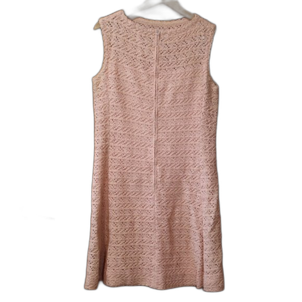 Dalton Vintage Pink Lace Sleeveless A-Line Career Dress Knee-Length Size 12 - Picture 6 of 11